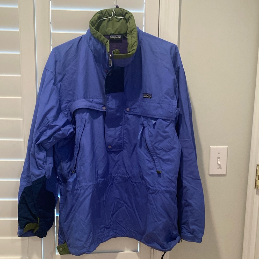 Patagonia Blue and Green Men's Jacket vintage old school